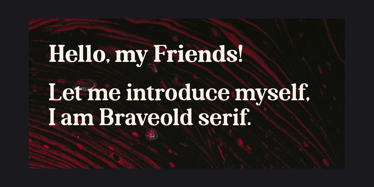 Пример шрифта Braveold Medium